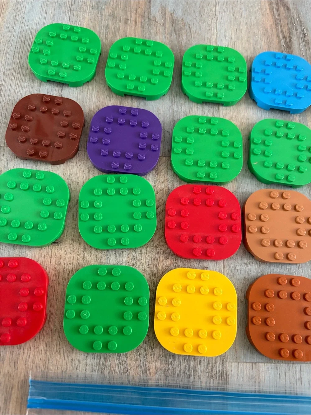 LEGO Plates LOT Pieces Baseplates 6x6 round edge lot of 21